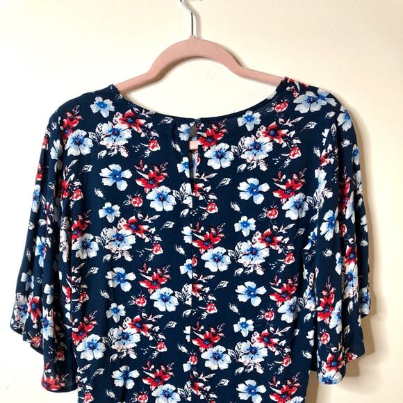 Elodie Tie Front 3/4 Length Sleeve Blouse Size M - Picture 5 of 8